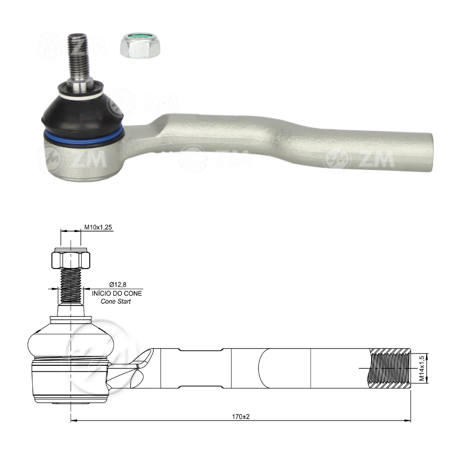 [51ZM-27011643] TERMINAL DIRECCION DER HONDA FIT 1.5 2015-2020 CVT HONDA CITY 1.5 2015-2020