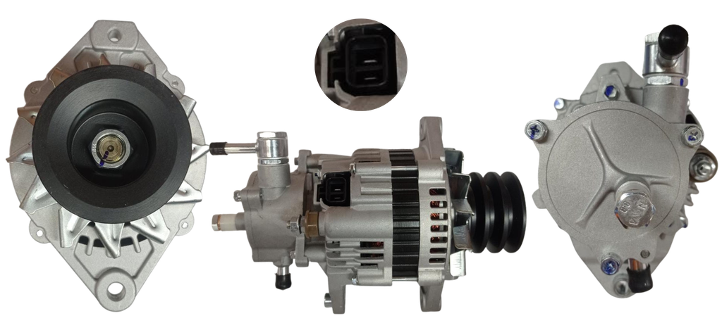 ALTERNADOR CHEVROLET NPR 2000-2011 MOTORES ISUZU 4BD /4HE1 BOMBA GRANDE 12V 90A 2P SEÑAL L-S 3V HITACHI