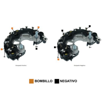 [07GA1448] RECTIFICADOR VOLVO A35D FH12 FH13 FM12 NH12 FMX FH420 440 480 520 580 150AMP Ø130MM M8X20MM 6X50A (GA297) F00M147623 CONEX TRIANGULO