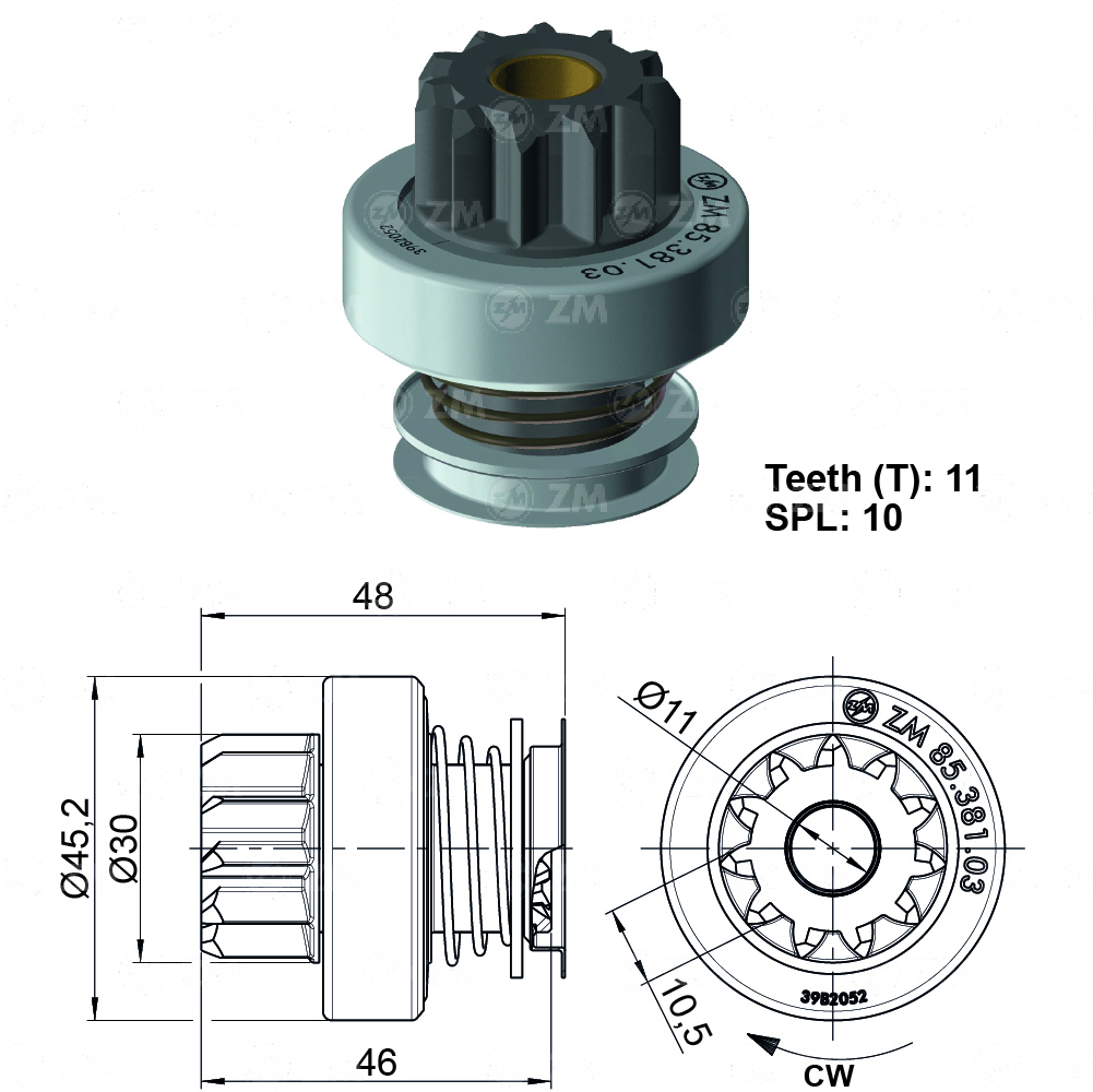 [858538103] BENDIX RENAULT DUSTER MEGANE III SCENIC III OROCH 11D