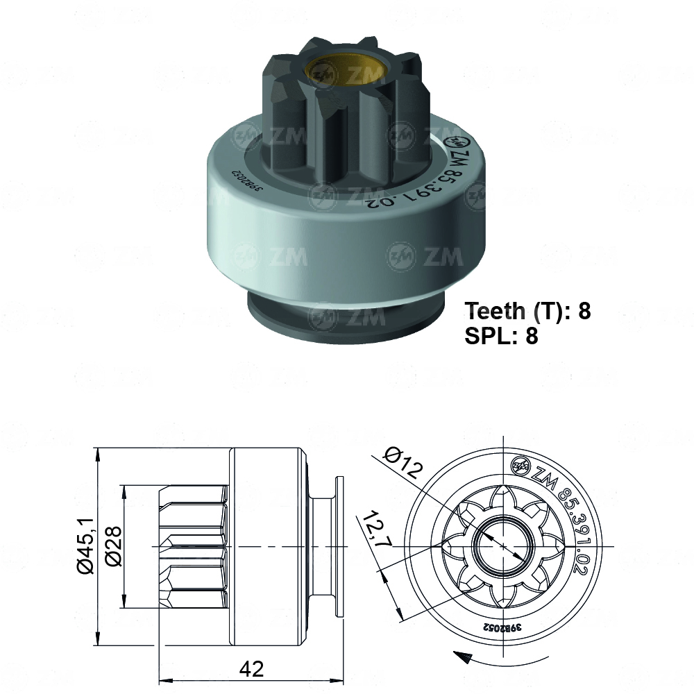 [858539102] BENDIX KIA PICANTO MV I10 I20 1.2 T-8