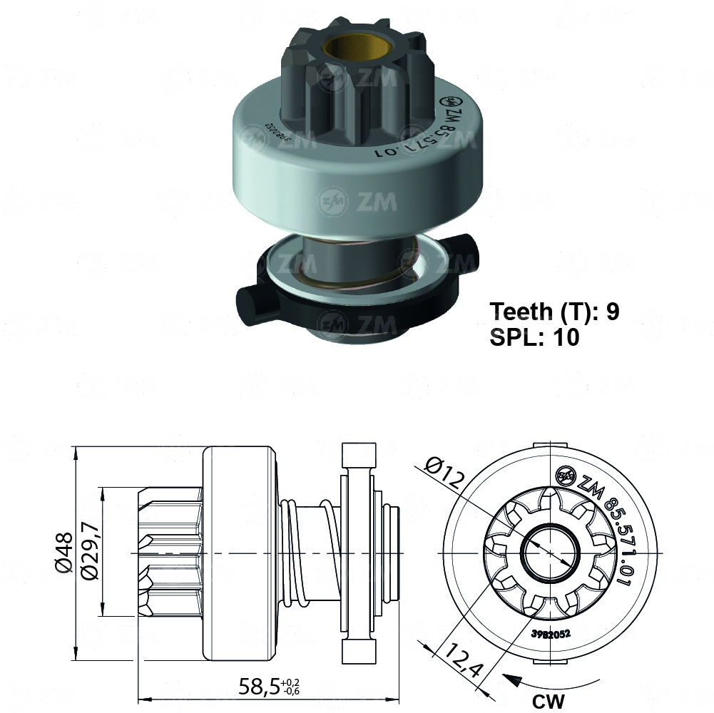 [858557101] BENDIX CHEVROLET LUV 2300 BOSCH 9D