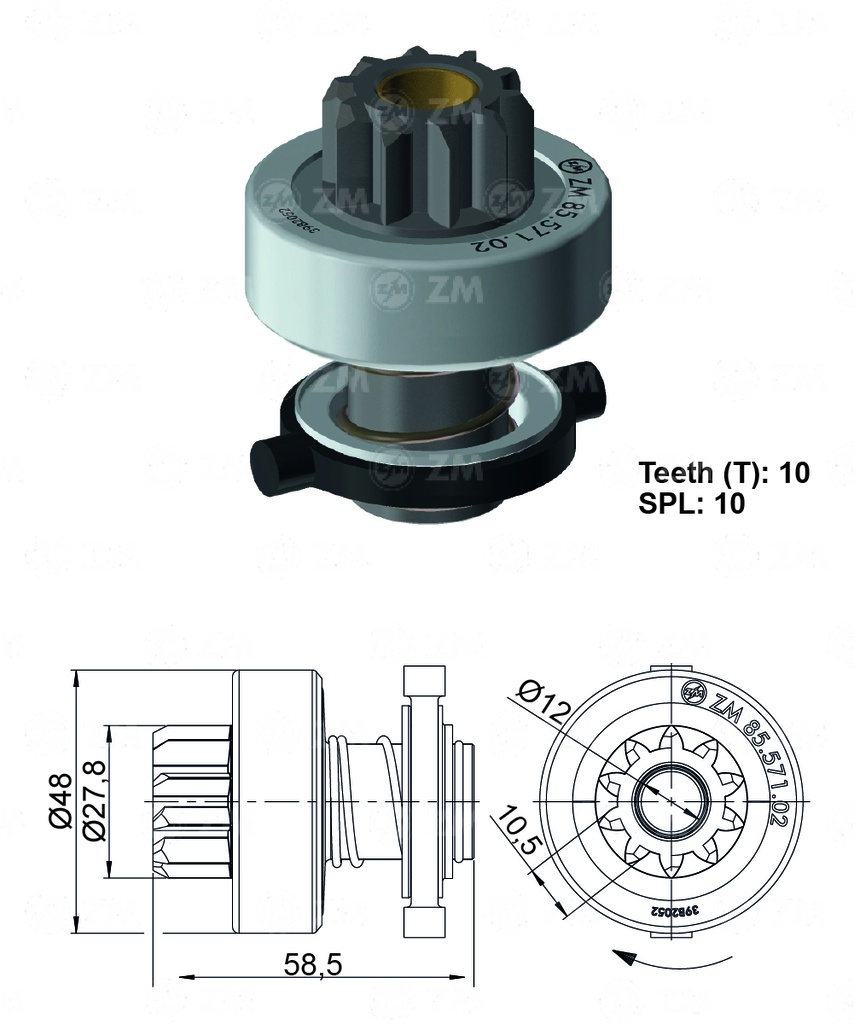 [858557102] BENDIX FIAT UNO MERCEDES BENZ ARRQ BOSCH RENAULT-19 10D
