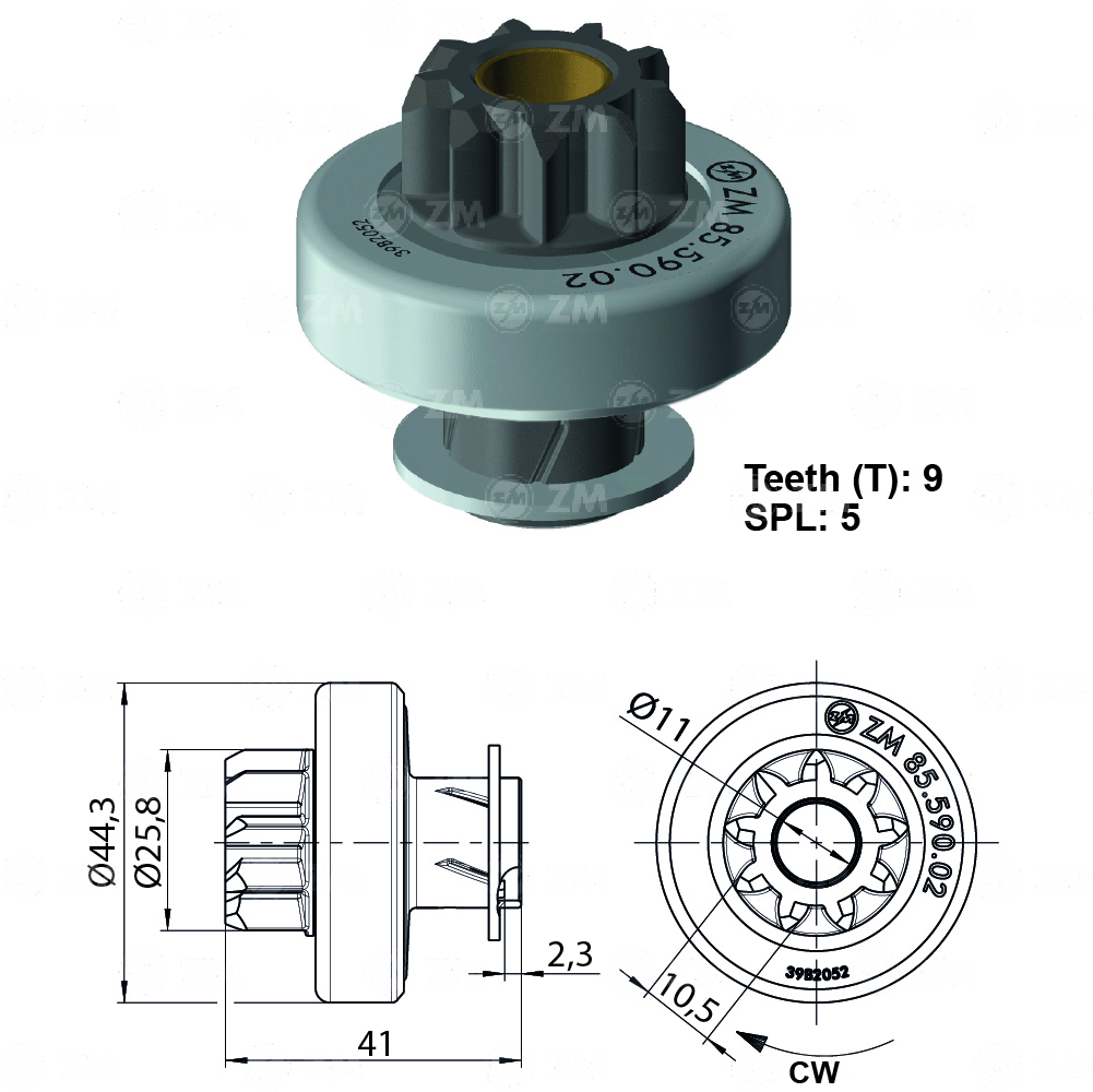 [858559002] BENDIX RENAULT TWINGO Y CLIO VALEO 9D