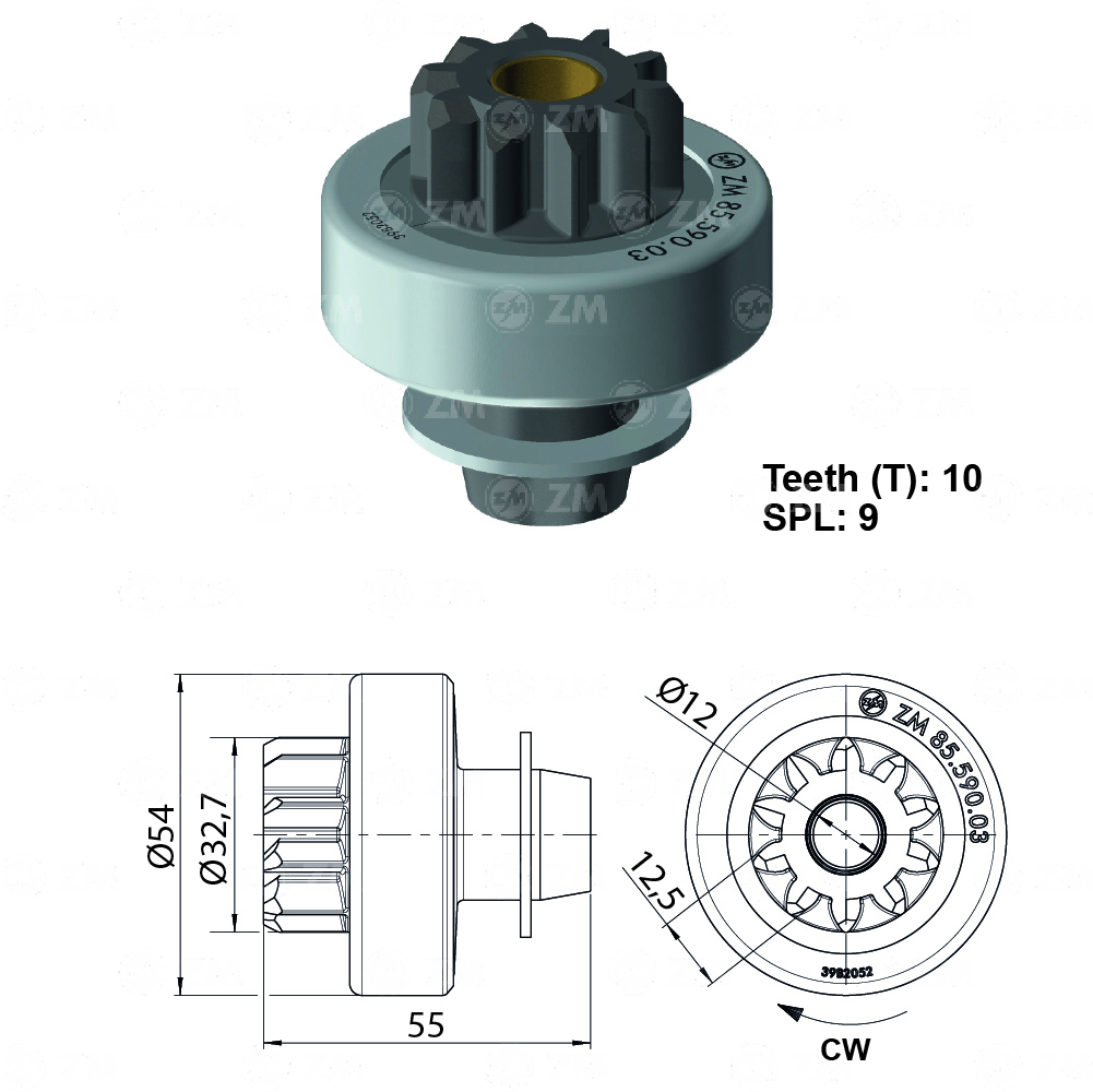 [858559003] BENDIX H100 HI MN KIA PREGIO PIÑ 32.18M 10D