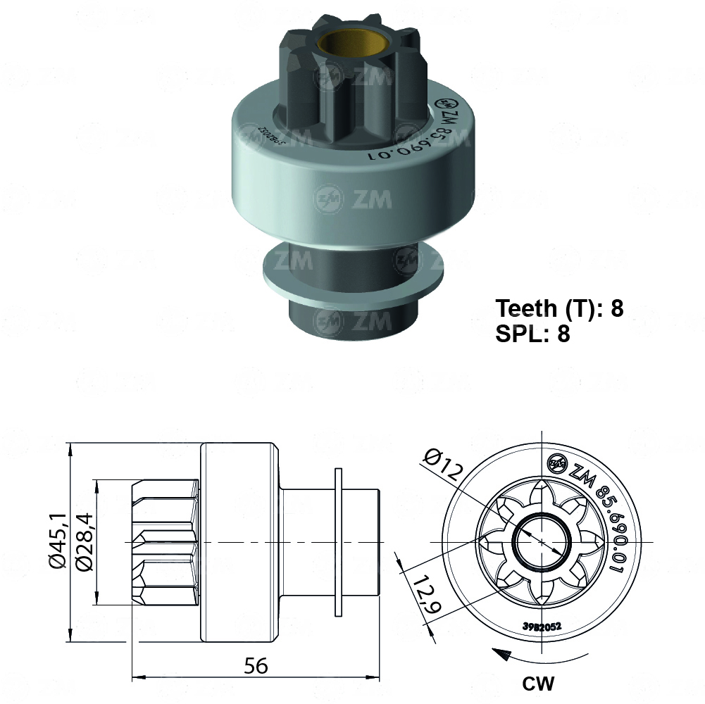 [858569001] BENDIX MAZDA SAMURAI KIA HYUNDAI ATOS ACCENT EXCEL 8D