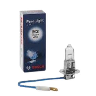 [CB1987302031] BOMBILLO HALOGENO H3 PK22S 12V 55W FARO PURE LIGHT OEM CAJA UNIDAD 1987302802 64151 50340 GL05 12336