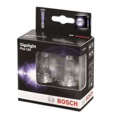 [CB1987301106] BOMBILLO HALOGENO H4 P43 12V 55/60W FARO GIGALIGHT PLUS 120% PREMIUM DUOPACK CAJA 64193NBP