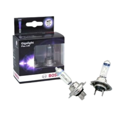 [CB1987301107] BOMBILLO HALOGENO H7 PX26D 12V 55W FARO GIGALIGHT PLUS 120% PREMIUM DUOPACK CAJA 64210NBP