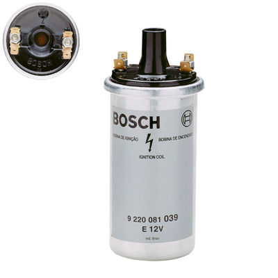 BOBINA ENCENDIDO ELECTRONICO TIPO BOTELLA UNIVERSAL 12V PLATEADA 2 P