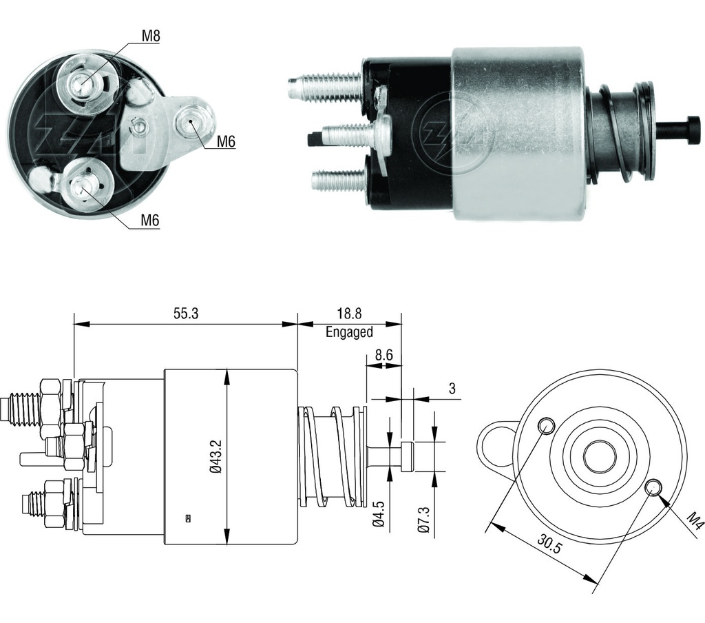[02ZM-6391] AUTOMATICO MERCEDES VITO 12V DOS TORNILLOS TIPO VALEO
