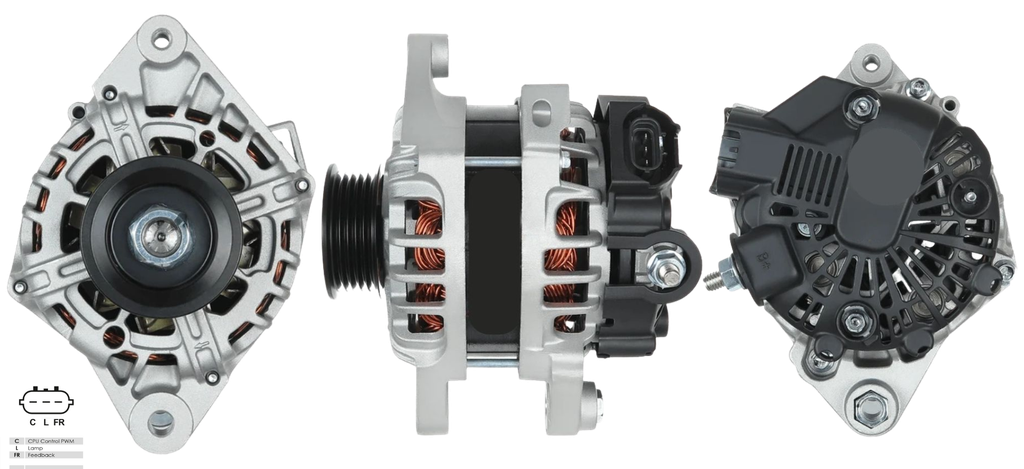 ALTERNADOR HYUNDAI GRAND I10 1.2 I20 I30 1.4 12V KIA RIO 1.2 90AMP 5PK TIPO VALEO  TRES PINES FR
