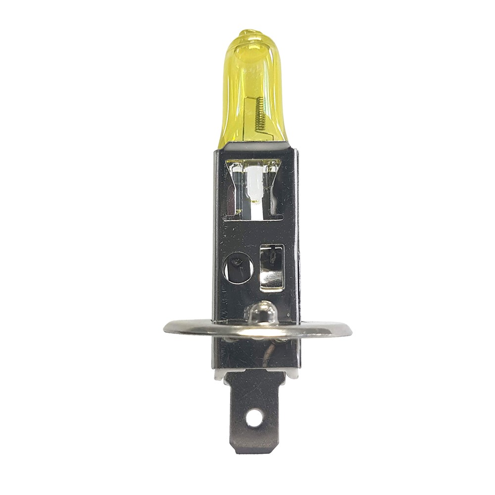 [28GL166] BOMBILLO HALOGENO H1 P14.5S 12V FARO AMARILLO CAJA X UNIDAD