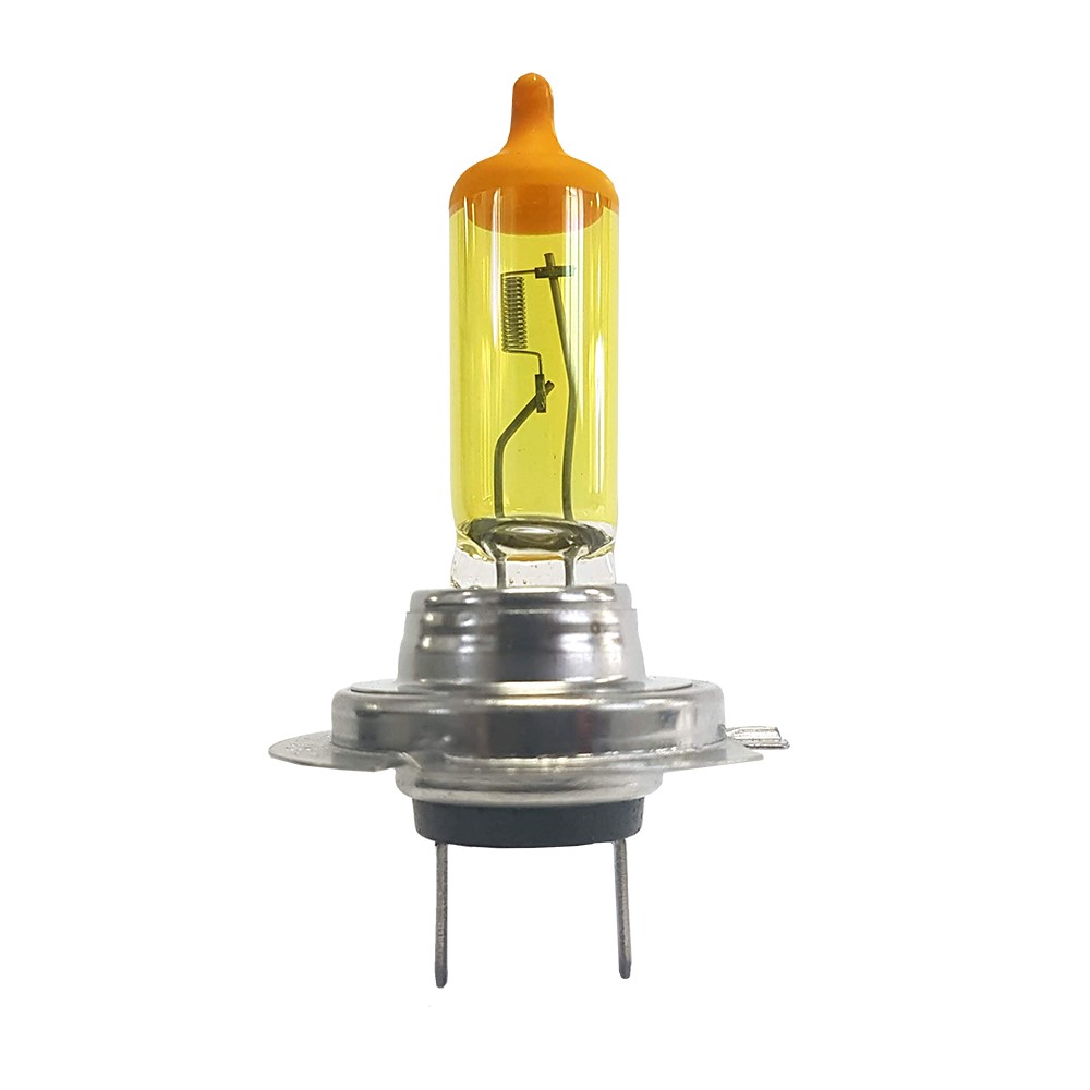 [28GL169] BOMBILLO HALOGENO H7 PX26D 12V FARO AMARILLO CAJA X UNIDAD