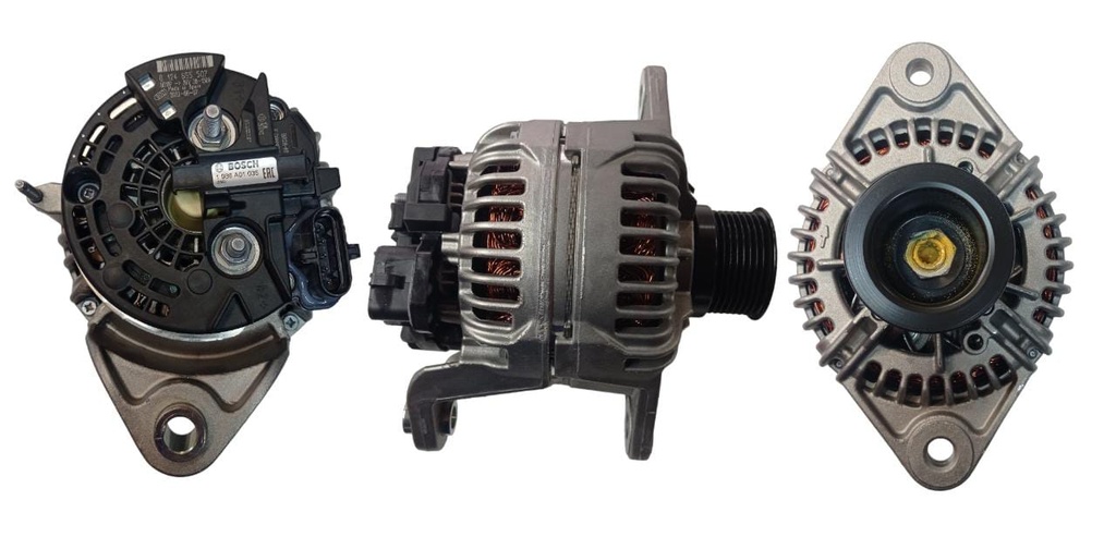 ALTERNADOR VOLVO FH12 /FH13 /FH16 /B12 /B13 /EXCAVADORA EC210 /EC290 /ADAPTACION CHEVROLET FKR /FRR /FHR /HINO BUSETON 24V 150A 5P SEÑAL P-L-IGS-FR 8PK BOSCH