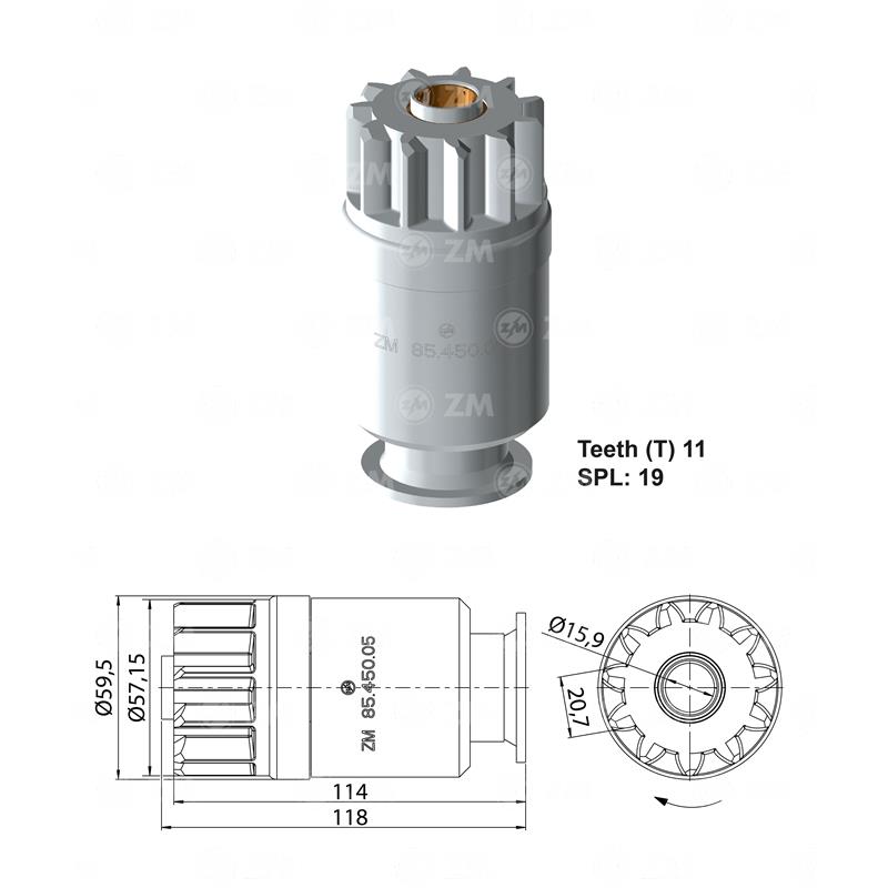 [858545005] BENDIX RELACIONADO 40MT 42MT 50MT 11D TIPO DELCO