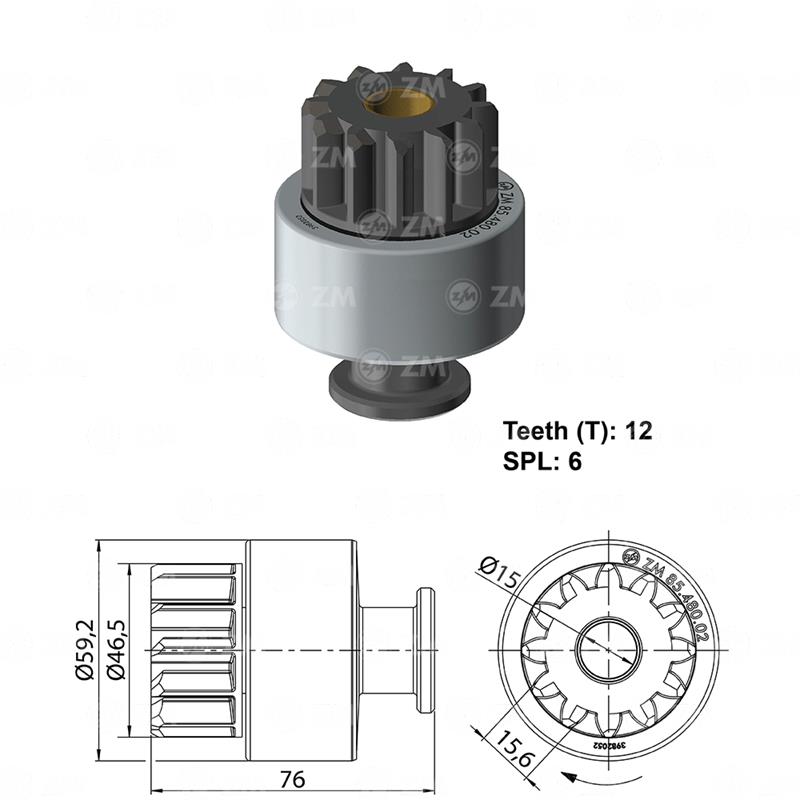 [858548002] BENDIX VOLKSWAGEN TITANIC INTERNATIONAL PIÑ 46.3 12D