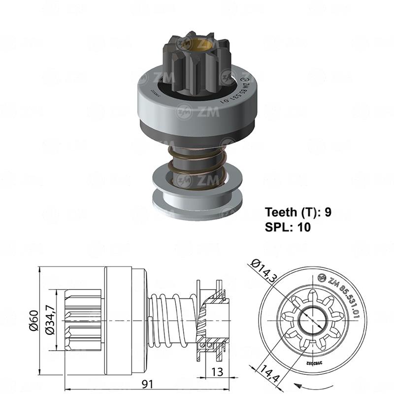 [858553101] BENDIX MERCEDES BENZ Y VOLKSWAGEN BUSETAS 9D