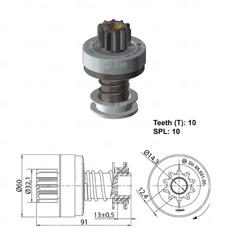 [858553105] BENDIX TRACTORES JOHN DEERE M N 10D