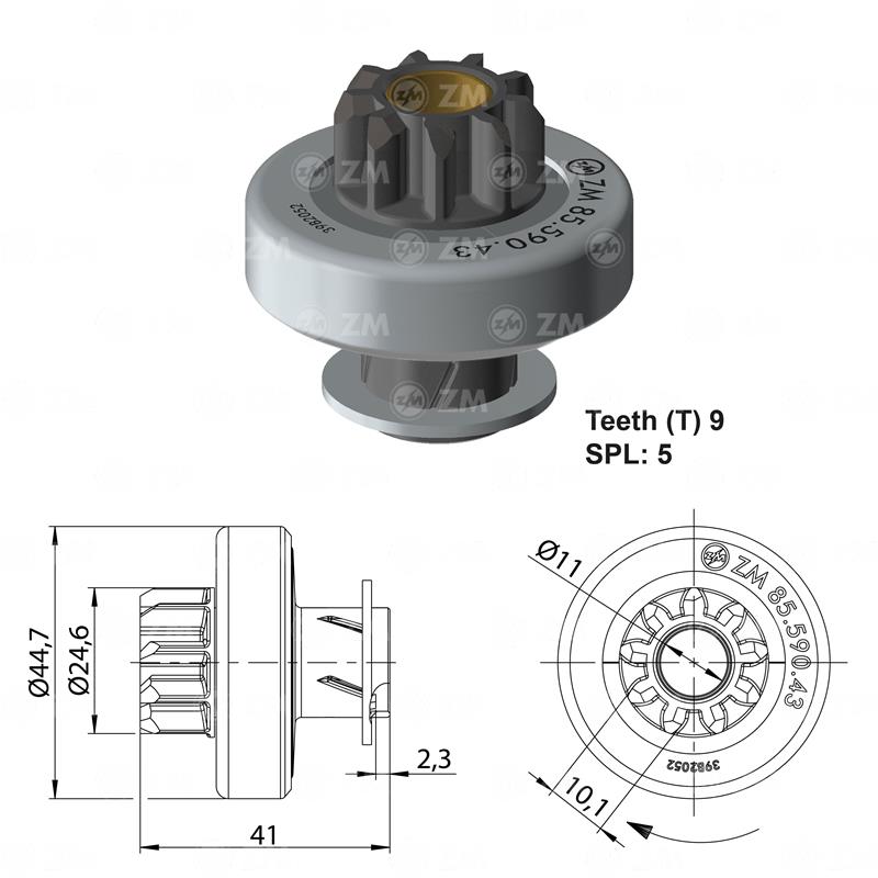 [858559043] BENDIX FORD FIESTA M.N. ARRQ VALEO 9D