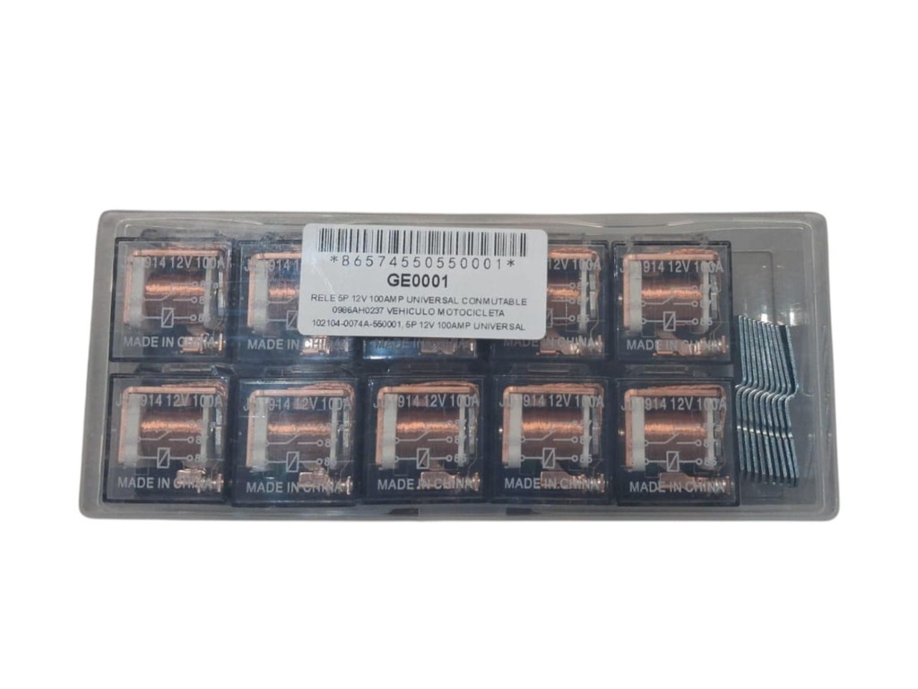 [55GE0001] RELE 5P 12V 40AMP UNIVERSAL CONMUTABLE 0986AH0237 VEHICULO 