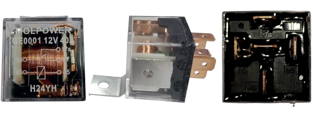 RELE 5P 12V 40AMP UNIVERSAL CONMUTABLE 0986AH0237 VEHICULO 