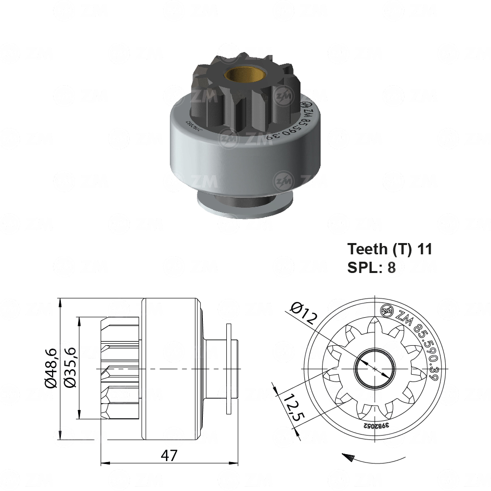 [858559039] BENDIX KIA 2.5 T-11 TIPO VALEO