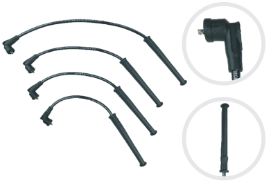 CABLE ENCENDIDO RENAULT TWINGO 2000-2007 1.2L 8V, CLIO FASE 2 MULTIPUNTO 1993-2000 1.4L 8V