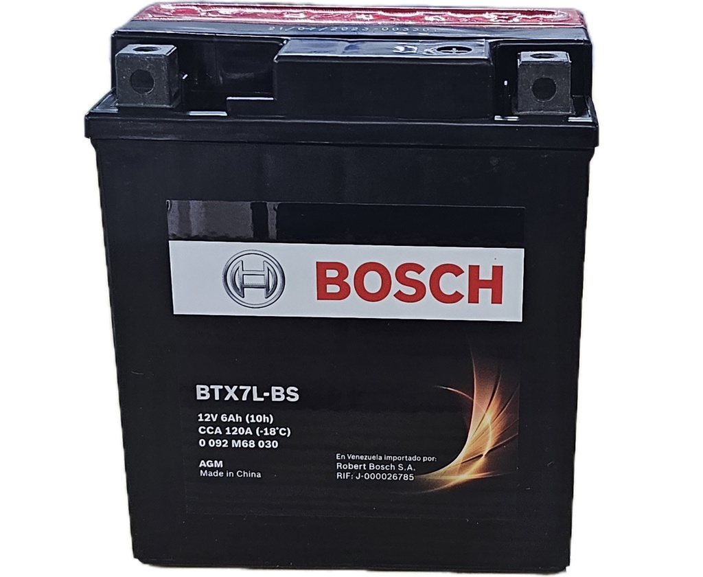 BATERIA MOTO AGM BTX7L-BS 6 AH-120 CCA CAJA 7L-BS YTX7L-BS SUZUKI DR 200 / DR 350 / HONDA XR 125 / CBX 250 / NX 250