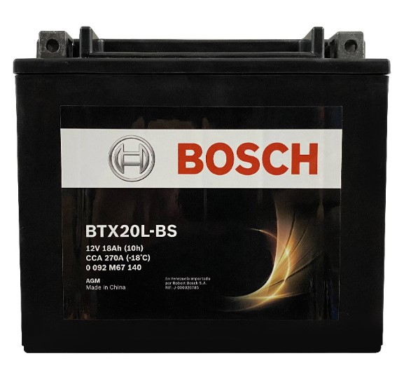 [BT0092M67140] BATERÍA BTX2OL-BS ATV-S, UTV-S, HONDA, YAMAHA, KYMCO, KAWASAKI 12V/18AH/CCA 270A M6/GM 175*87*155MM  MOTOCICLETA