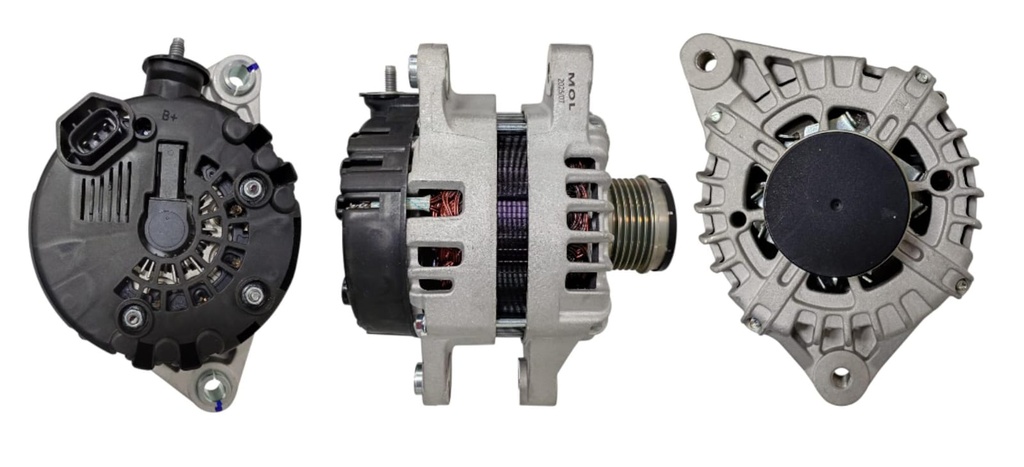 [2637300-2F000] ALTERNADOR KIA SPORTAGE 2.0 CRDI, SORENTO 2.0 3 PINES, 12V 150 AMP TIPO VALEO 6 PK MODELOS 2009-2014