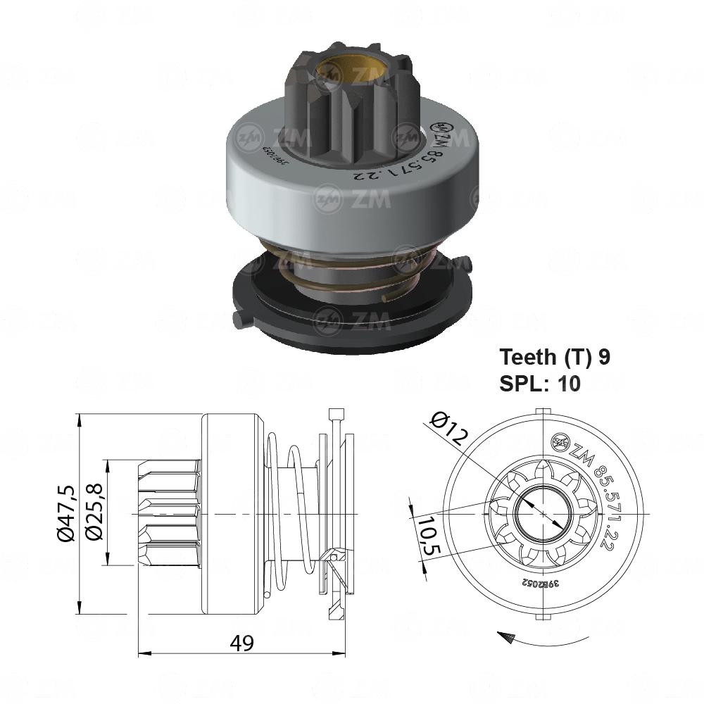 [858557122] BENDIX RENAULT TWINGO T SSANGYONG 9D