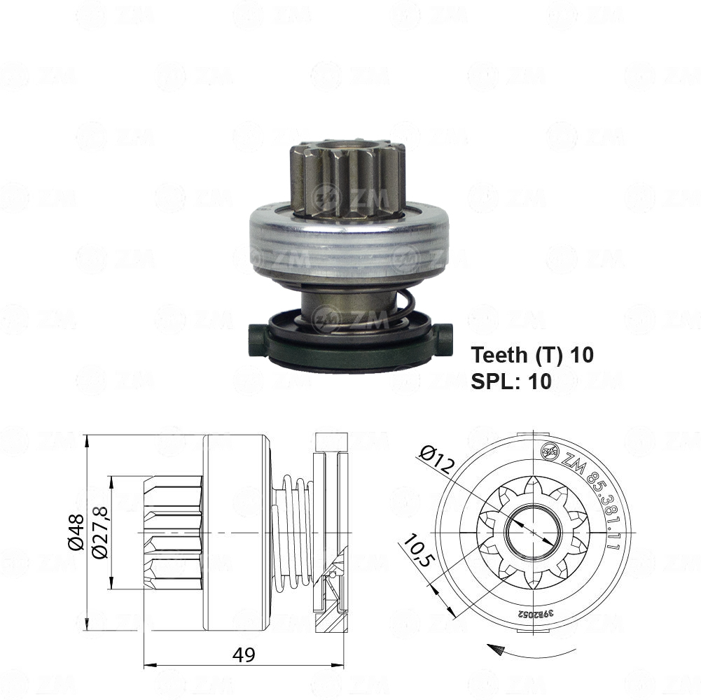 [858538111] BENDIX PEUGEOT CITROEN SAN YONG 10D
