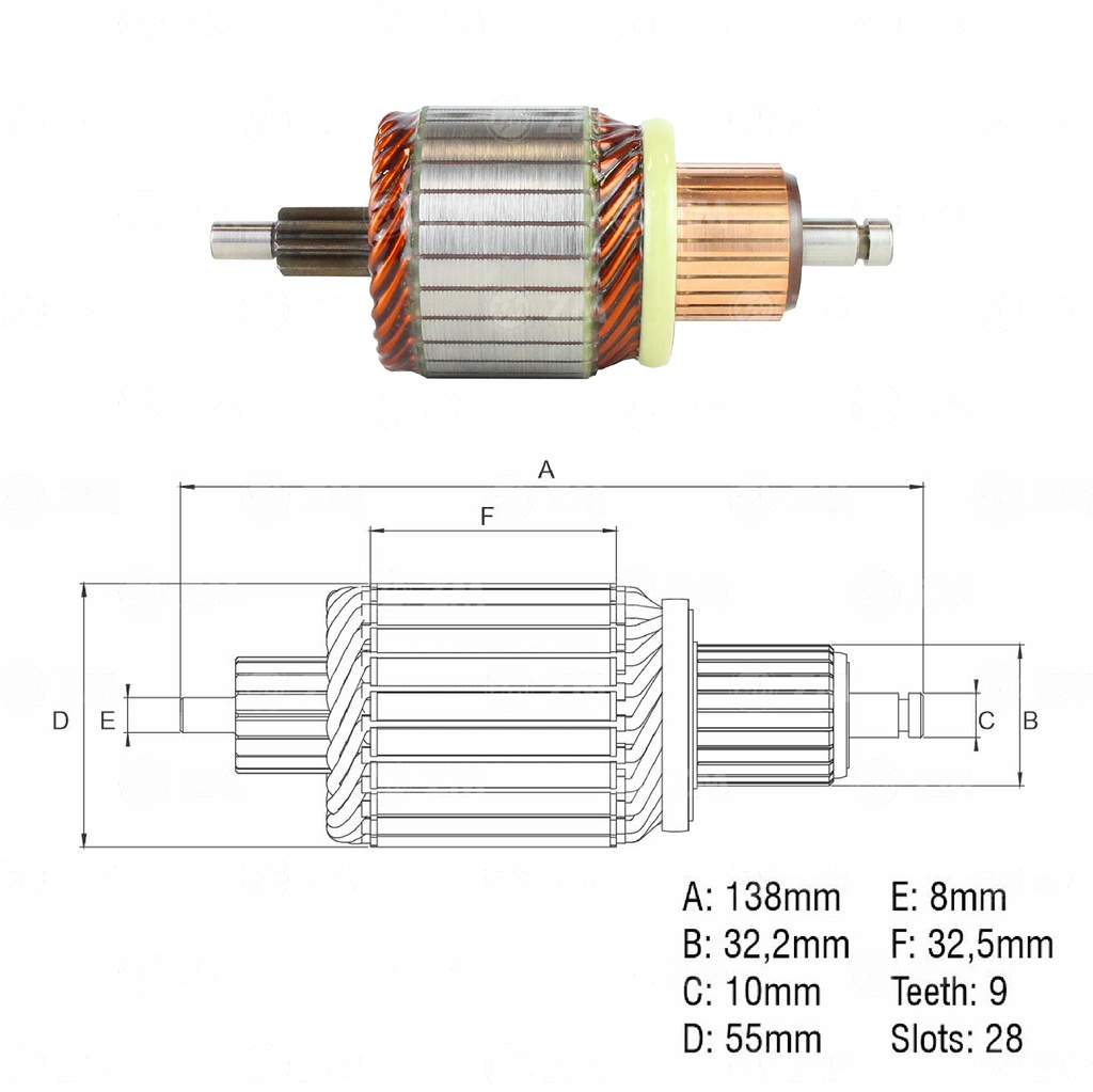 INDUCIDO NISSAN PICK UP-BMW 12V 9D 138.4MM[(IM2124)