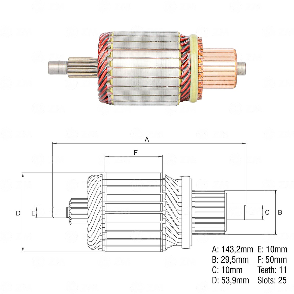 [438379006] INDUCIDO ARRANQUE CHEVROLET LUV 143MM 11E
