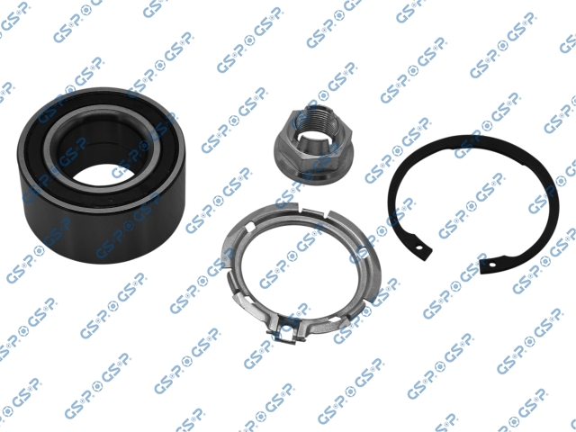 KIT RODAMIENTO RUEDA DEL REANULT MEGANE II 02-09 - CLIO III 05-14 - TWINGO II 05-14 - KANGO II -08 - LOGAN 04-07 - SANDERO STEPWAY -13 / NISSAN MICRA II 03-10 - NOTE 06-12 (RODILLO 9137005) (RODILLO+CHAVETA+TUERCA) (37 X72.04 X 37) CON ABS