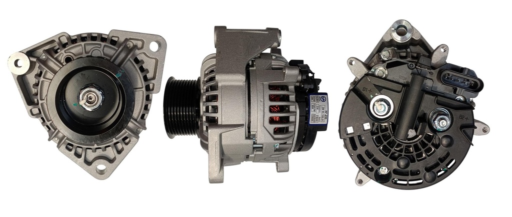 ALTERNADOR MERCEDES BENZ ATEGO 1725 /1726 /ACTROS 2040 /2644 /3340 /AXOR 2533 /3131 /BUSES O500 3 OREJAS 24V 90A 5P SEÑAL P-L-IG-S-FR SIN POLEA BOSCH