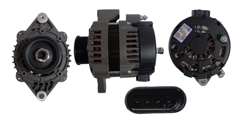 ALTERNADOR 11SI  CASE 420CT /430 /NEW HOLLAND /MOTORES CUMMINS ISB /QSB /ADAPTACION AGRALE MOTOR MWM SPOOL MOUNT 12V 95A 4P SEÑAL D-IG-L-P 8PK DELCO