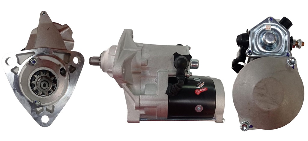 [34GA24380] ARRANQUE RETRO EXCAVADORA CUMMINS 7.50KW 24V T-10 3HUECOS T:NIPONDENSO 18535N 228000-5612 228000-5631 228000-5630 112544 3675247RX 
