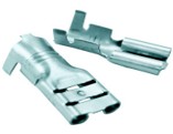 [13IM2179] TERMINAL AMERICANO PLANO HEMBRA  SIN PIN, 1/4 DE ANCHO, 19MM DE LARGO, 0.4MM GRUESO DEL MATERIAL. 