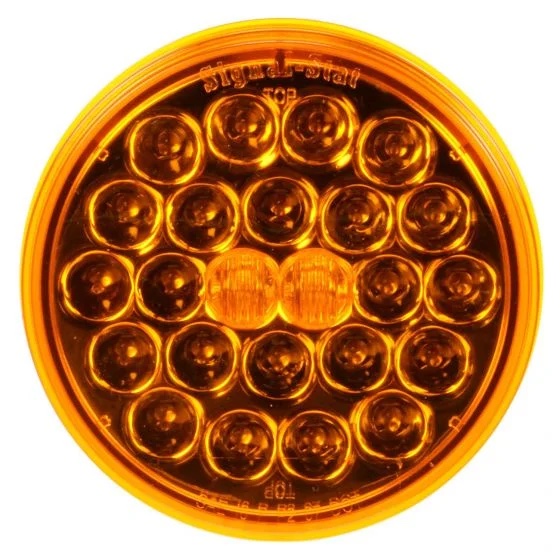 [TL-04050A] LÁMPARA REDONDA 4" AMARILLA 24 LEDS 12V CONECTOR PL3 NO INCLUIDO 