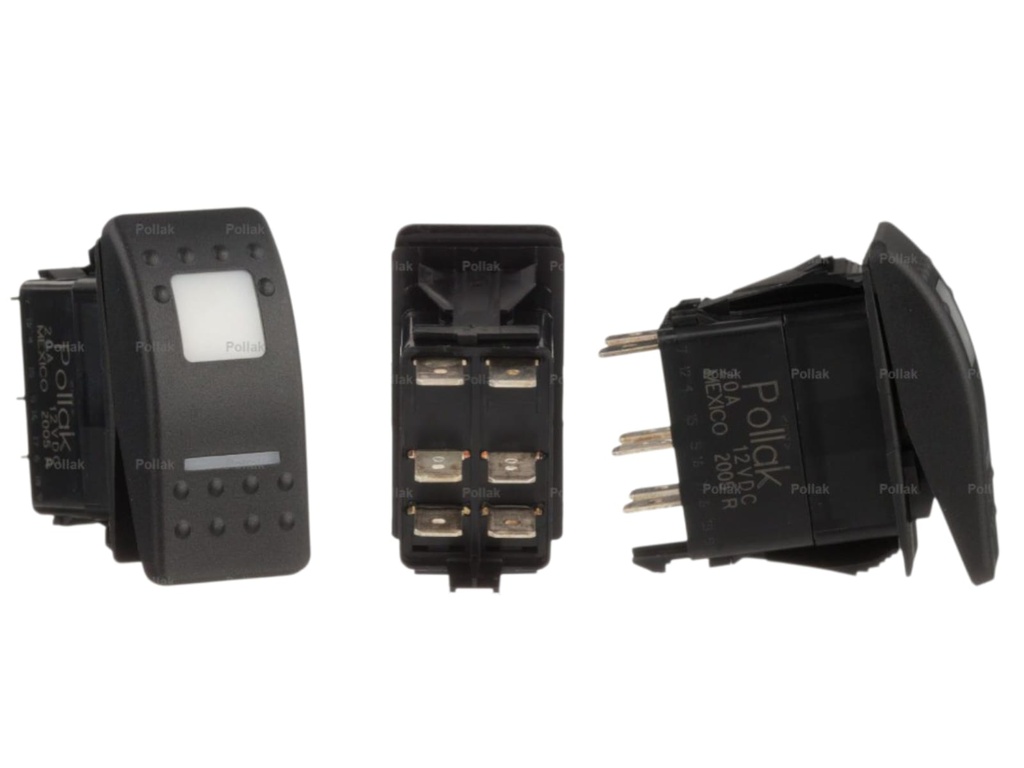 SWITCH ROCKER CON LUZ ON-OFF 6C 20A