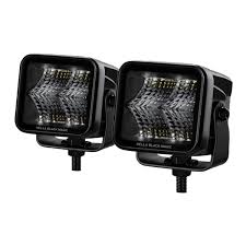 [98358176801] EXPLORADORA LED SET X2 CUADRADA BLACK MAGIC 2.75" 12-24V 1400LM CORTO ALCANCE