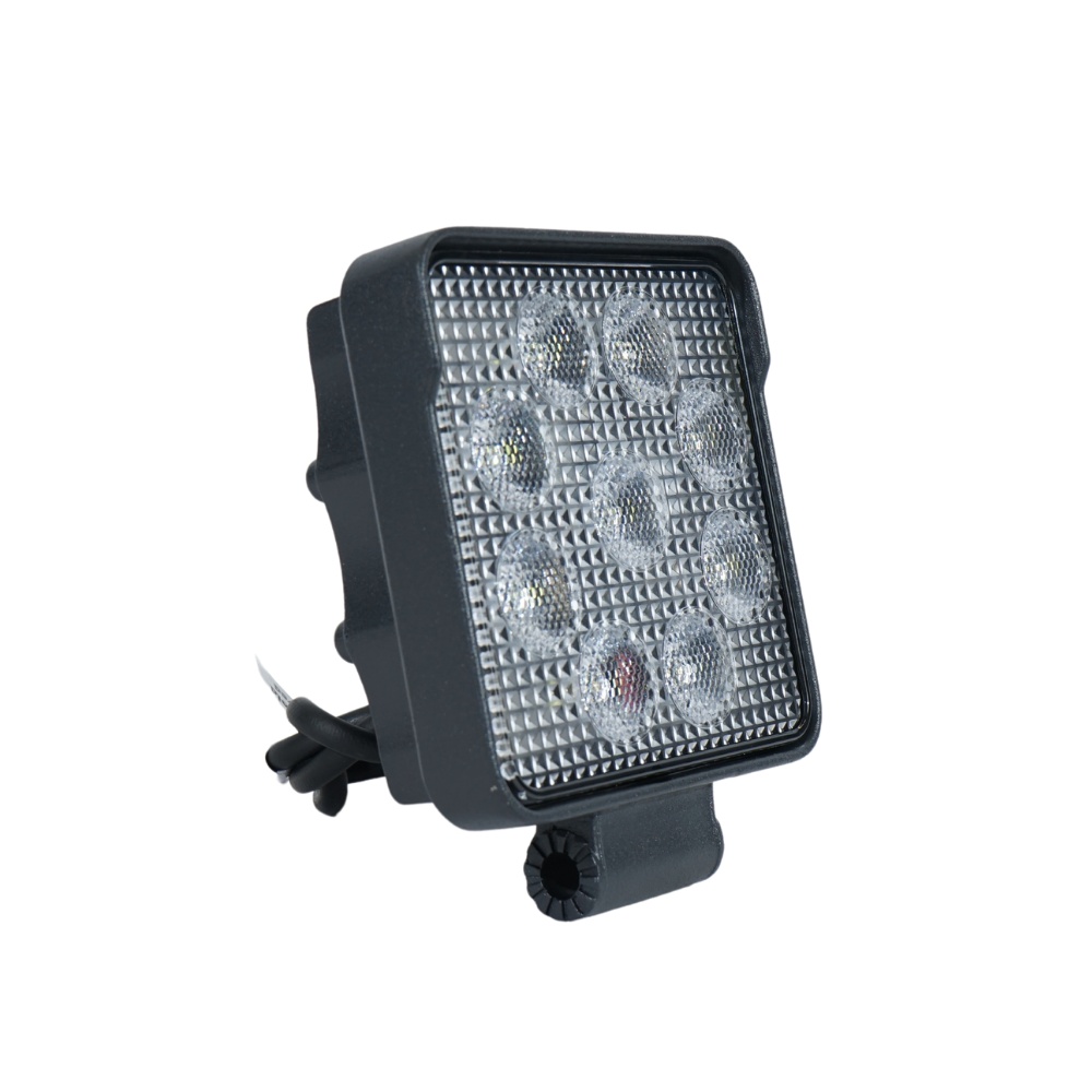 [98357119001] EXPLORADORA DE TRABAJO LED HVF 4" SQ CUADRADO - CABLE EXTREMOS ABIERTOS CORTO ALCANCE 12V / 24V 27W 1000LM TAMAÑO 130MM X 110MM / 5.11" X 4.33" 5700K IP67 X UND