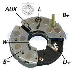 [07GA1677] RECTIFICADOR FORD MB MERCEDES BENZ SPRINTER 310 312 412 85AMP 6X35A AVALANCHE (ZENER) (GA021 GA040) TIPO BOSCH