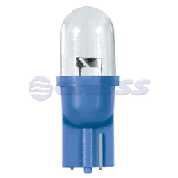[28GL52] BOMBILLO MINIATURA 158 W2.1X9.5D 12V LUZ TABLERO INTERIOR MATRICULA BASE AZUL MAXLIGHT 6000MCD STD BLISTER X 2 MOTOCICLETA