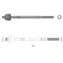 [51ZM-17011002] TERMINAL AXIAL FIAT IDEA 07 PALIO 01-08 SIENA 01-08 STRADA 99-09 TEMPRA L:268 RC: M14-1 50 RP: M14-1 50 TP:86N.M
