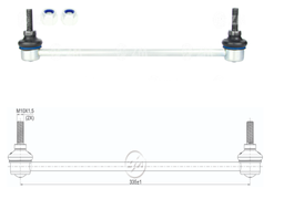 [51ZM-37011054] BIELETA BARRA ESTAB. DEL PEUGEOT 206 CITROEN C3-DS3