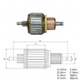 [438357141] INDUCIDO MEGANE 2 115MM 9 ESTRIAS