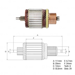 [438371002] INDUCIDO ARRANQUE NISSAN TIIDA SENTRA RENAULT FLUENCE HONDA CIVIC FIAT STRADA 12V 1.7KW